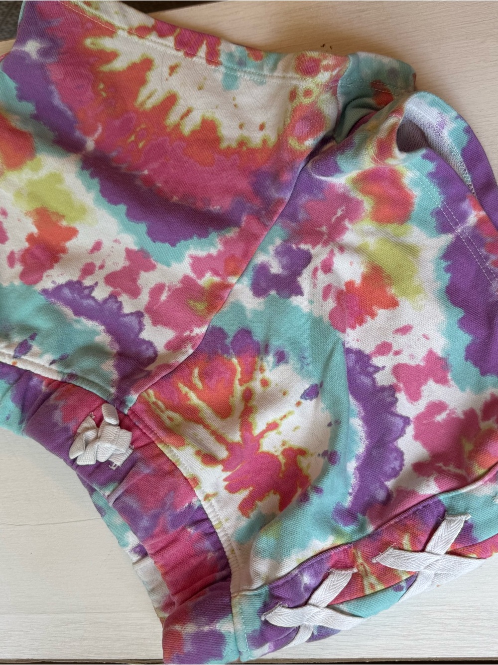 The Children's Place Tie-Dye Shorts in Pink, Purple, Teal, Yellow
